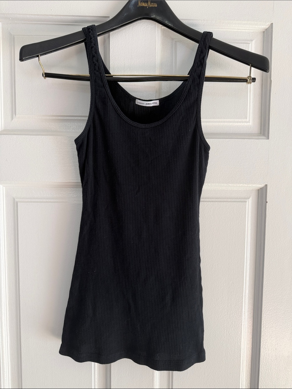 James Perse Black Ribbed Daily Tank Top Style WNL3102 Size 1 Small